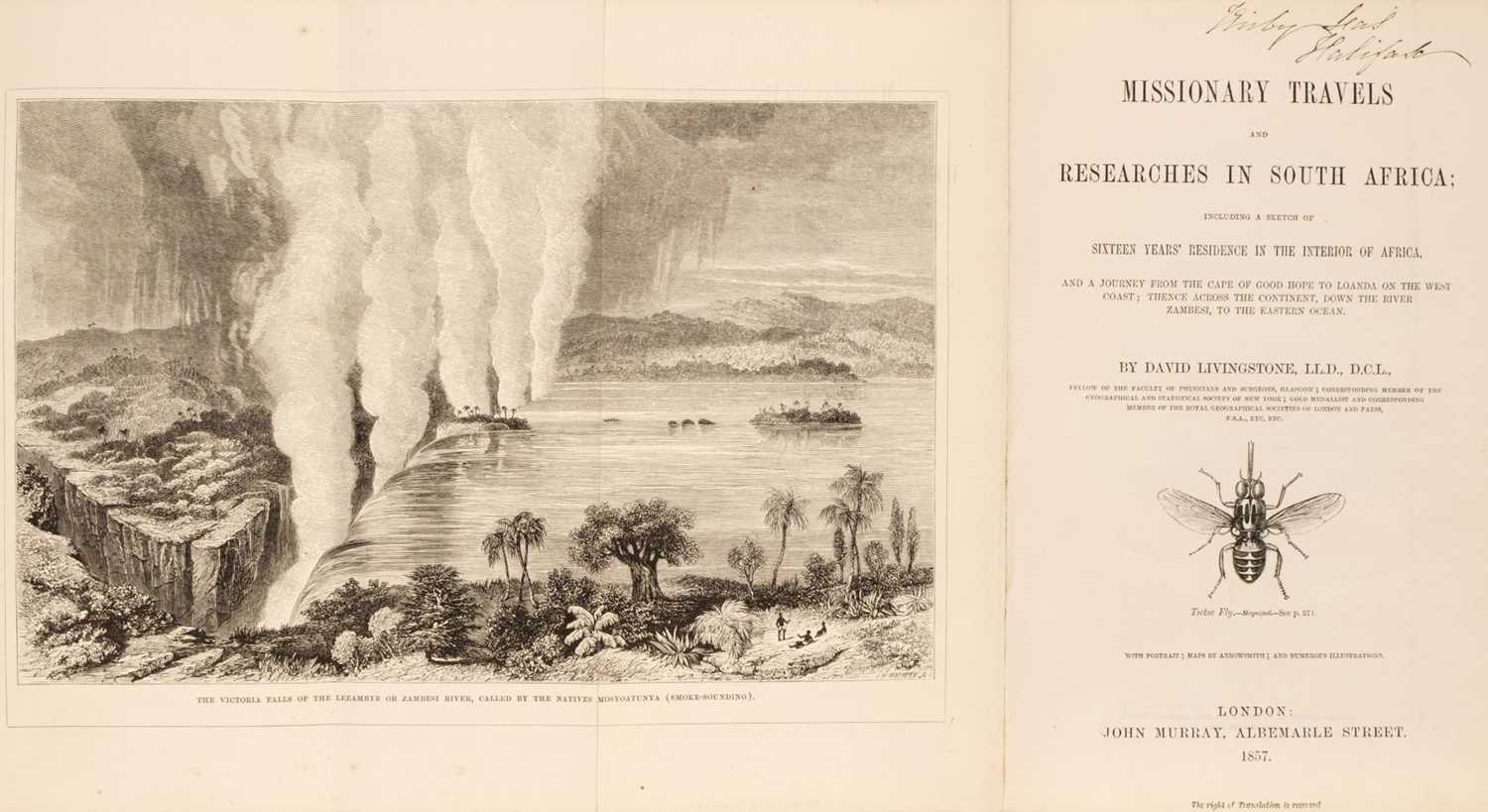 Lot 27 - Livingstone (David). Missionary Travels and Researches in South Africa, 1st edition, 1857