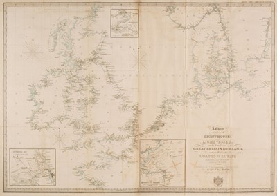 Lot 120 - Lighthouses. Laurie (R. H. publisher), A Chart exhibiting the Lighthouses..., 1845