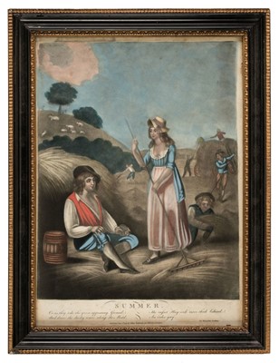 Lot 207 - Mezzotint Drolls. Fairburn (John, publisher), Summer & Winter, 1796