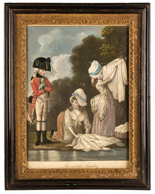 Lot 209 - Mezzotint Drolls. Three caricatures with a military theme, circa 1780