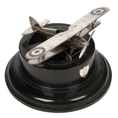 Lot 71 - Hawker Aircraft Co. A fine rare presentation model of an RAF Hawker Demon biplane fighter, c. 1933
