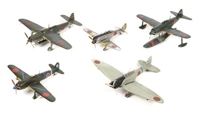 Lot 167 - Model Aircraft. A collection of WWII Japenese 1:48 model aircraft...