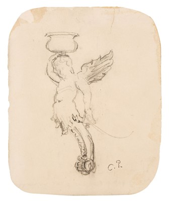 Lot 171 - Pissarro (Camille, 1830-1903). Drawing of a putto corbel