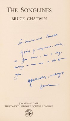 Lot 396 - Chatwin (Bruce, 1940-1989). In Patagonia; The Viceroy of Ouidah; On the Black Hill; The Songlines