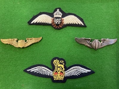 Lot 131 - WWI & WWII Aviation Badges. A collection of sweetheart enamel badges