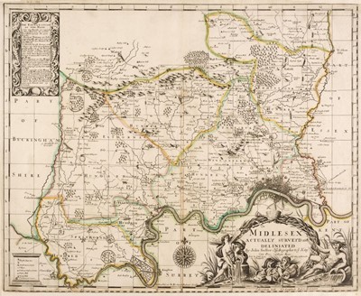 Lot 84 - British County Maps. A collection of nine maps, mostly 17th century