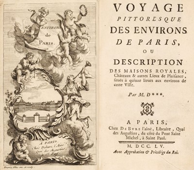 Lot 12 - Dezallier d'Argenville, Antoine-Nicolas. Voyage Pittoresque des Environs de Paris