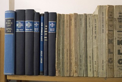 Lot 459 - The Monthly Air Force List. A broken run of 42 volumes, London: H. M. S. O., 1918-82