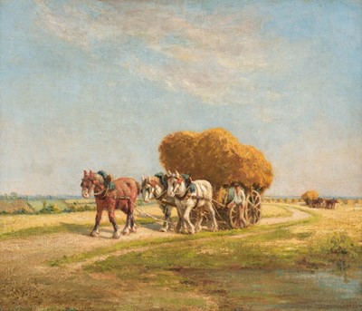 Lot 252 - Royle (Herbert F., 1870-1958). Bringing in the harvest, 1933
