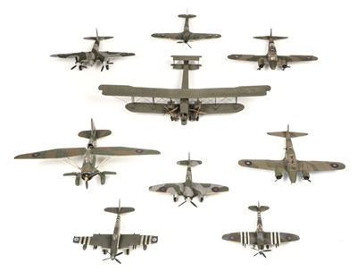 Lot 144 - Model Aircraft. A large collection of kit built model aircraft