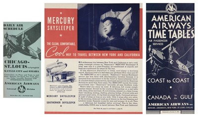 Lot 44 - Civil Aviation Timetables. A collection of American timetables...