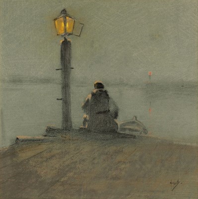 Lot 153 - Hassall (John, 1868-1948). Harbour Nocturne
