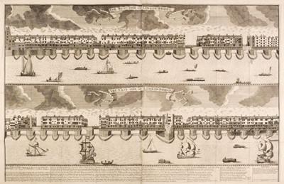Lot 180 - London. Nicholls (Sutton), The West Side..., The East Side of London Bridge, J. Smith, circa 1710