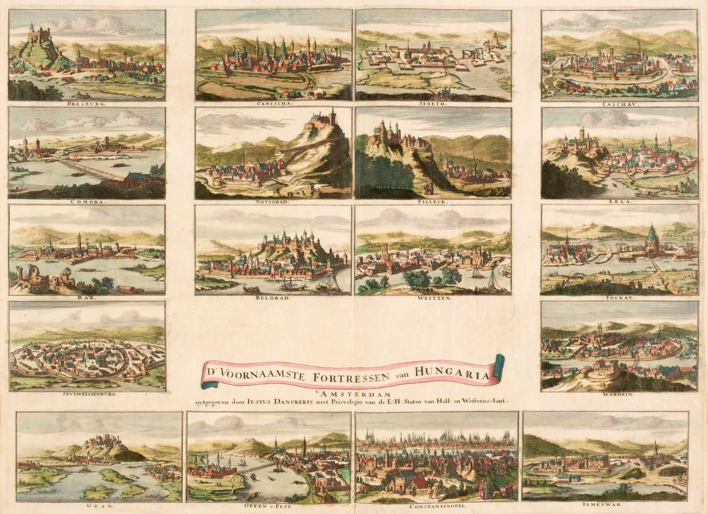 Lot 106 - Hungary. Danckerts (Justus), D'Voornaamste Fortressen van Hungaria, Amsterdam, circa 1680