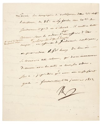 Lot 957 - Napoleon I (1769-1821). Military Order Signed of Napoleon