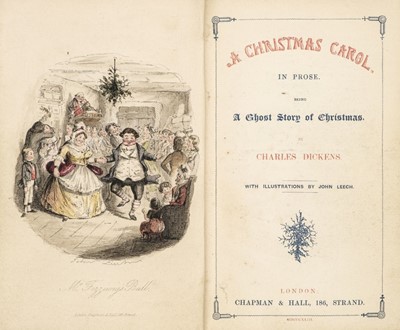 Lot 502 - Dickens (Charles). A Christmas Carol, in Prose, Being a Ghost Story of Christmas, 1st edition
