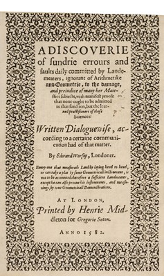 Lot 117 - Blundeville (Thomas, 1522?-1606?). A Briefe Description of Universal Mappes and Cardes... , 1589