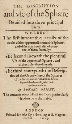 Lot 117 - Blundeville (Thomas, 1522?-1606?). A Briefe Description of Universal Mappes and Cardes... , 1589