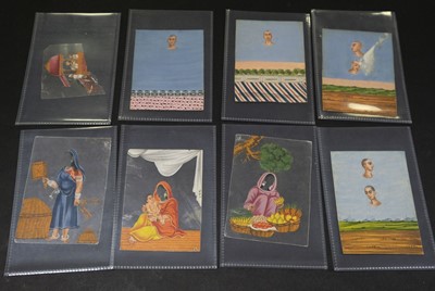Lot 522 - Indian mica paintings. A transformation game, mid 19th century