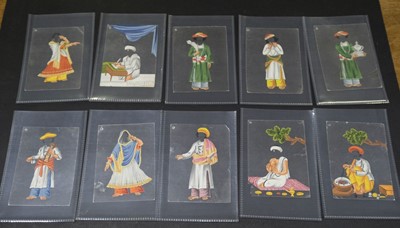 Lot 522 - Indian mica paintings. A transformation game, mid 19th century