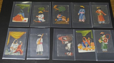 Lot 522 - Indian mica paintings. A transformation game, mid 19th century