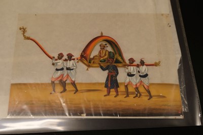 Lot 522 - Indian mica paintings. A transformation game, mid 19th century