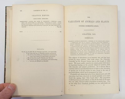 Lot 43 - Darwin (Charles). The Variation of Animals and Plants, 2 volumes, 1868
