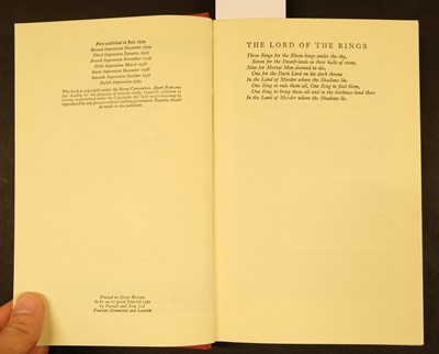 Lot 887 - Tolkien (J.R.R.) The Fellowship of the Ring, 1959