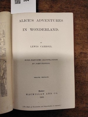 Lot 504 - Dodgson (Charles Lutwidge, "Lewis Carroll"0. Alice's Adventures in Wonderland, 1868