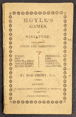 Lot 563 - Withy (Robert). Hoyle's Games, in Miniature, London: printed for John Fairburn, circa 1820