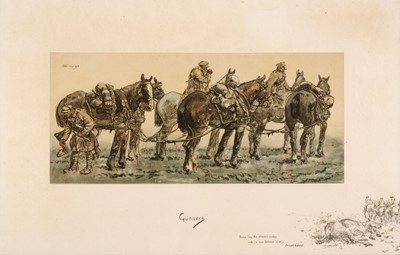 Lot 190 - Payne (Charles Johnson, 'Snaffles'). "Gunners" circa 1916