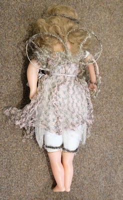 Lot 514 - Dolls. A bisque head doll, French, early 20th century, & other dolls and jigsaws