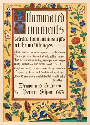 Lot 61 - Shaw (Henry) Madden (Frederic). Illuminated Ornaments, William Pickering, 1833