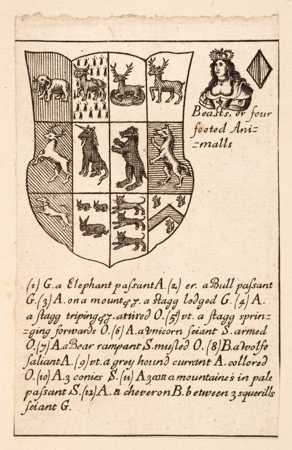 Lot 539 - Blome (Richard). Armoriall Cards, [1675]