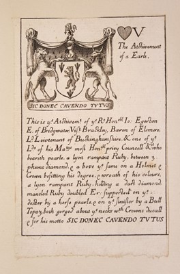 Lot 539 - Blome (Richard). Armoriall Cards, [1675]