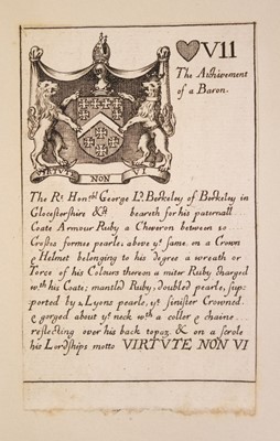 Lot 539 - Blome (Richard). Armoriall Cards, [1675]