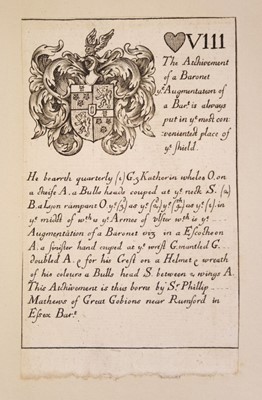 Lot 539 - Blome (Richard). Armoriall Cards, [1675]