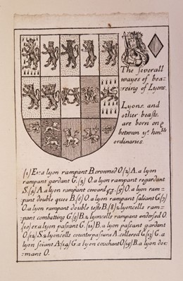 Lot 539 - Blome (Richard). Armoriall Cards, [1675]