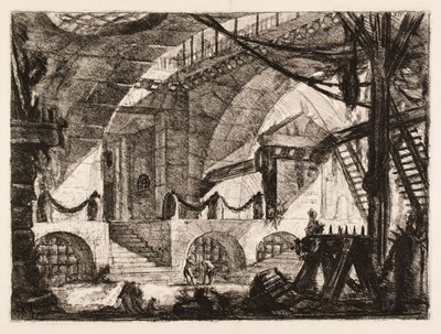 Lot 61 - Piranesi (Giovanni Battista, 1720-1778). The Sawhorse, from Carceri d'Inven`zione, 1749, etching