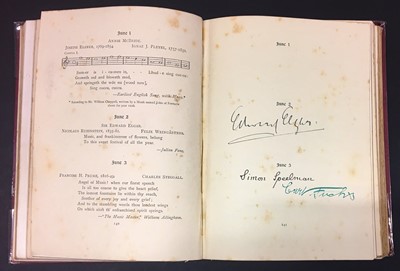 Lot 926 - Elgar (Edward & others). The Music Of Poets: A Musicians’ Birthday Book