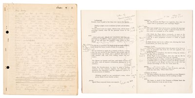 Lot 920 - Davies (Peter Maxwell, 1934-1916). An important Autograph Literary Manuscript, London, c. late 1950s