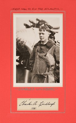 Lot 949 - Lindbergh (Charles Augustus, 1902-1974). Fine autograph signature, ‘Charles A Lindbergh / 1941’
