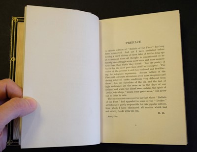Lot 569 - Binding. Ballads of the Fleet, by Sir Rennell Rodd, 1916