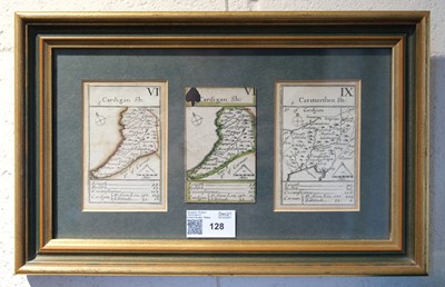 Lot 128 - Playing Card Maps. Morden (Robert), Cardigan Sh. & Carmarthen Sh. 1676 - 1733