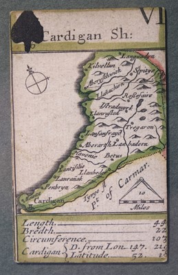 Lot 128 - Playing Card Maps. Morden (Robert), Cardigan Sh. & Carmarthen Sh. 1676 - 1733