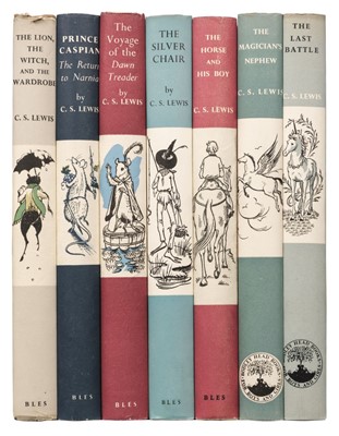 Lot 844 - Lewis (C.S.). The Chronicles of Narnia, 1st editions, London: Geoffrey Bles, 1950-56