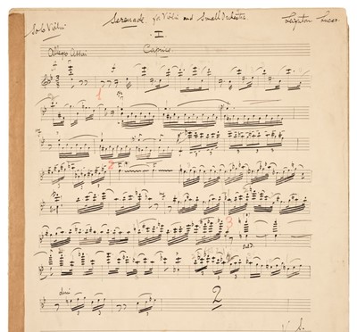 Lot 951 - Lucas (Leighton, 1903-1982). Autograph Musical Manuscript Signed, 'Leighton Lucas'