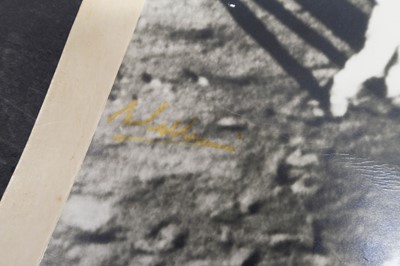 Lot 908 - Apollo 11. Man’s First Landing on the Moon Photograph Signed, 20 July 1969