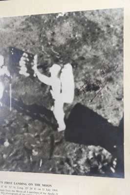 Lot 908 - Apollo 11. Man’s First Landing on the Moon Photograph Signed, 20 July 1969