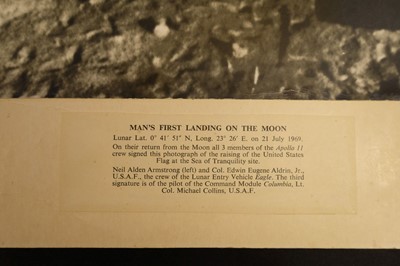 Lot 908 - Apollo 11. Man’s First Landing on the Moon Photograph Signed, 20 July 1969